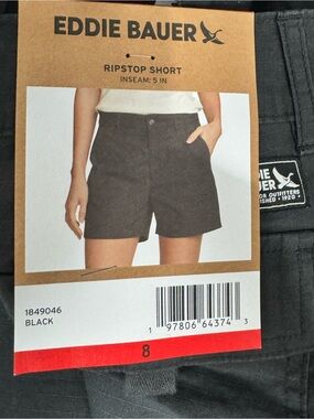 Eddie Bauer Black Ripstop Shorts